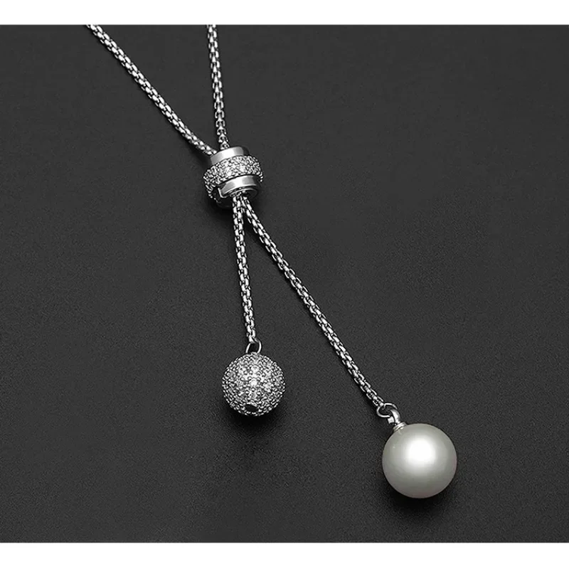 

Simple long ladies' decorative necklaces, multi-functional personalized pendant sweater chains, fashionable clothing necklaces