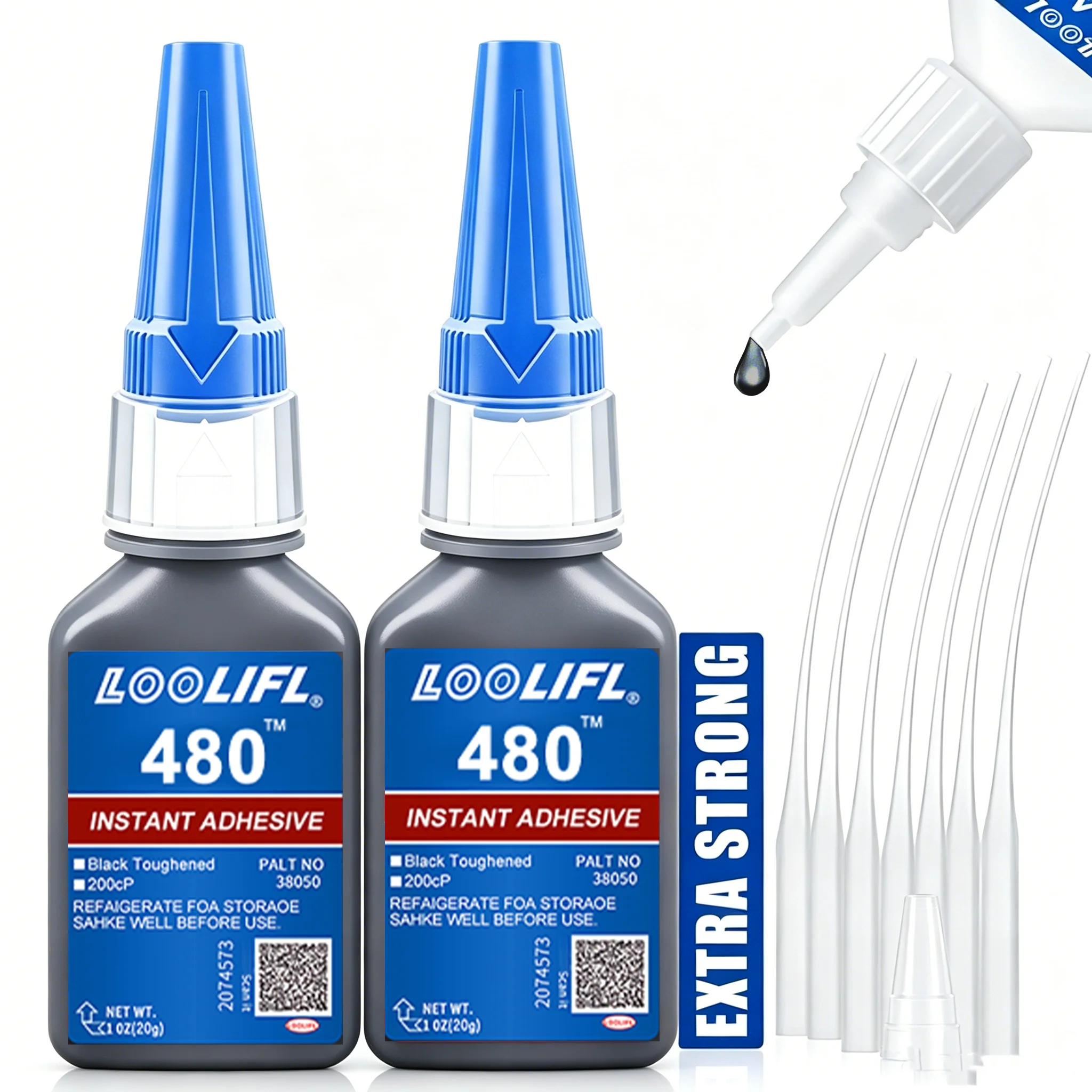 Loolifl-Newly Upgraded 480 Black Super Glue, Strong Adhesive, Bonds in 10 Seconds, Suitable for Tire Repair, Restoration of Black Objects, and'Blackening Fusion', Black Flexible Glue, High-Quality Universal Glue