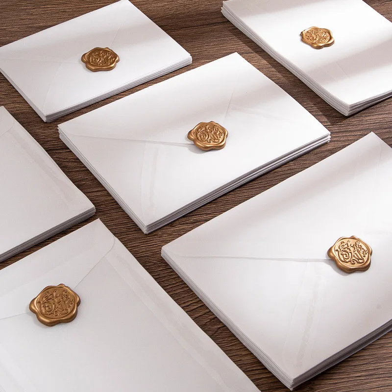 Custom Transparent Vellum Envelopes Vintage Wedding Postcard Invitation Storage Semi-Transparent Covers with - Image 5