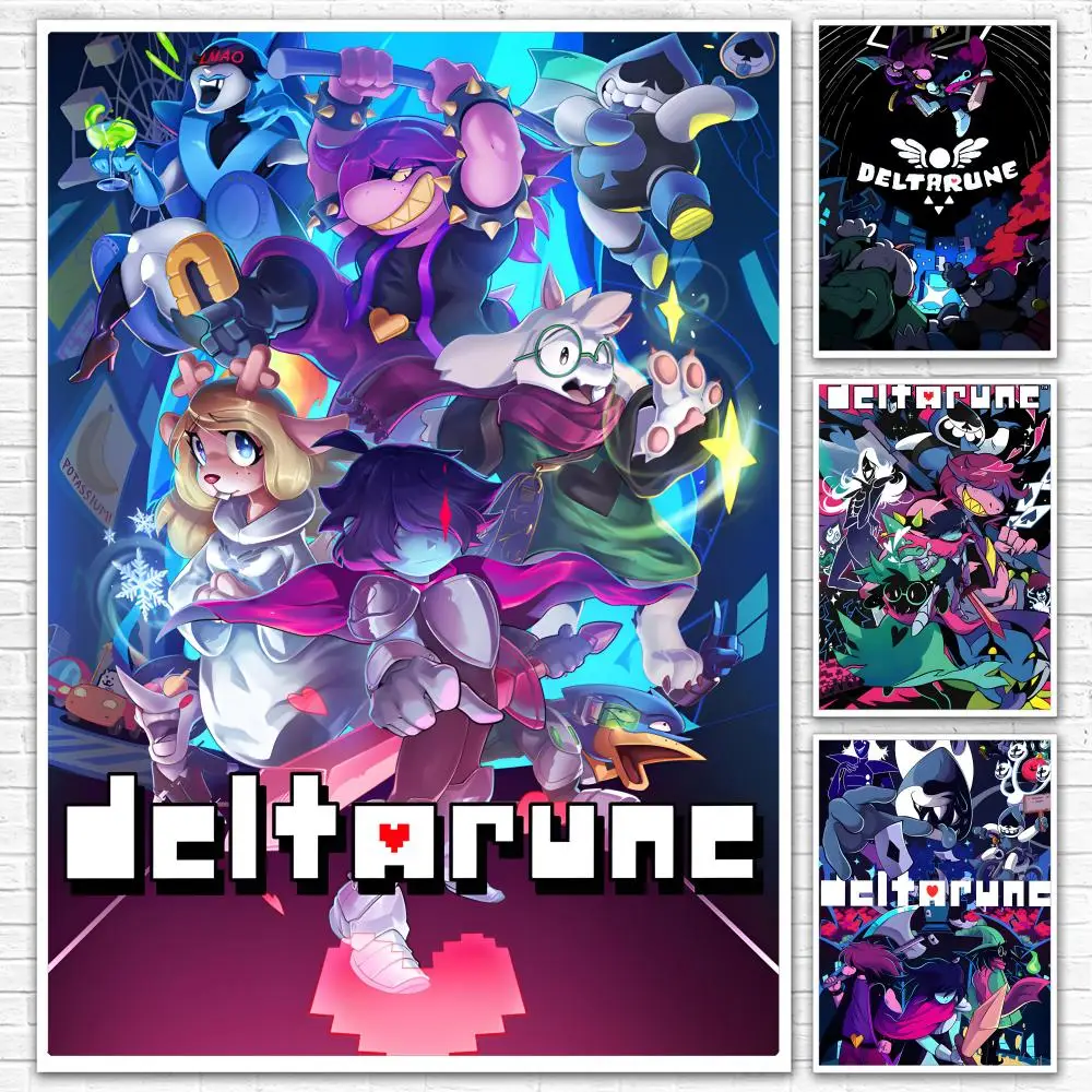 Pixel RPG Game D-Deltarune Poster All-match HD Waterproof Self-Adhesive Wall Art Sticker For Home Bedroom