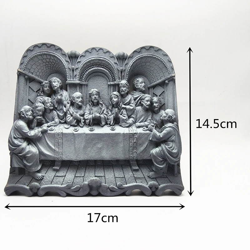 Fan Yong's four Catholic dinner silicone mold DIY can be used to make gypsum resin concrete home decoration ornaments