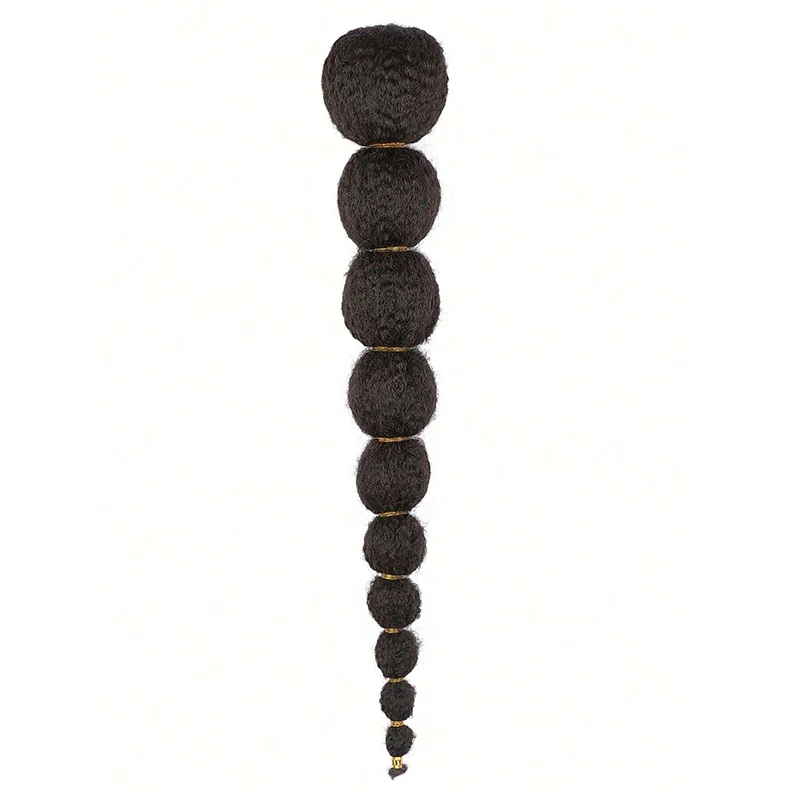 Kinky Afro Puff Ponytail Extension for Black Women 18/24 Inch Long Lantern Bubble Drawstring False Pigtail Synthetic Hair Piece