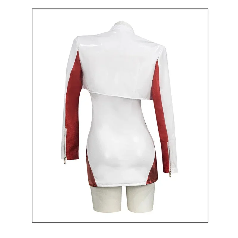 3 pçs anime asuka hakurei terno doujin jaqueta de couro halloween motocicleta traje cosplay sk;m1