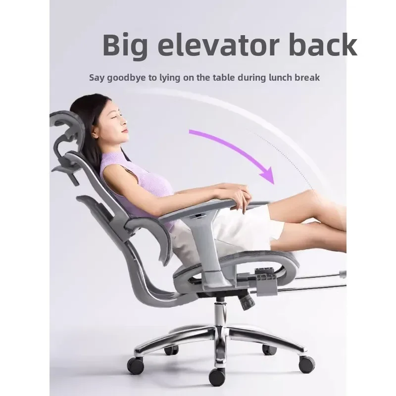 Ergonomic Computer Chair with Adjustable Armrests, Lumbar Support and Reclining Function for Heavy Duty Sitting