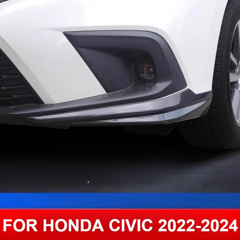 

Front Bumper Side Corner Protector Sticker Trims ABS Front Bumper Corner Strip FOR HONDA CIVIC 2022-2024 Exterior Accessory