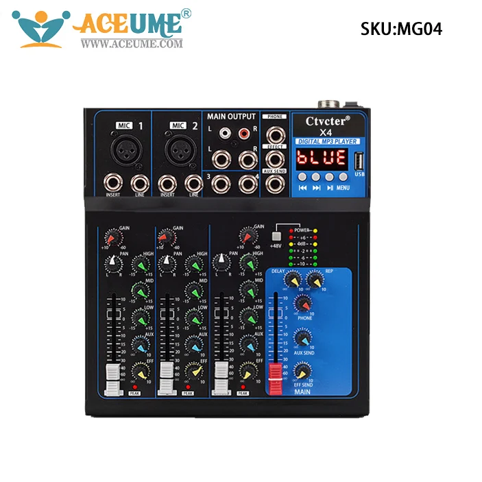 

Небольшой профессиональный Bluetooth-микшер с эффектом реверберации для домашнего караоке для микшерных консолей