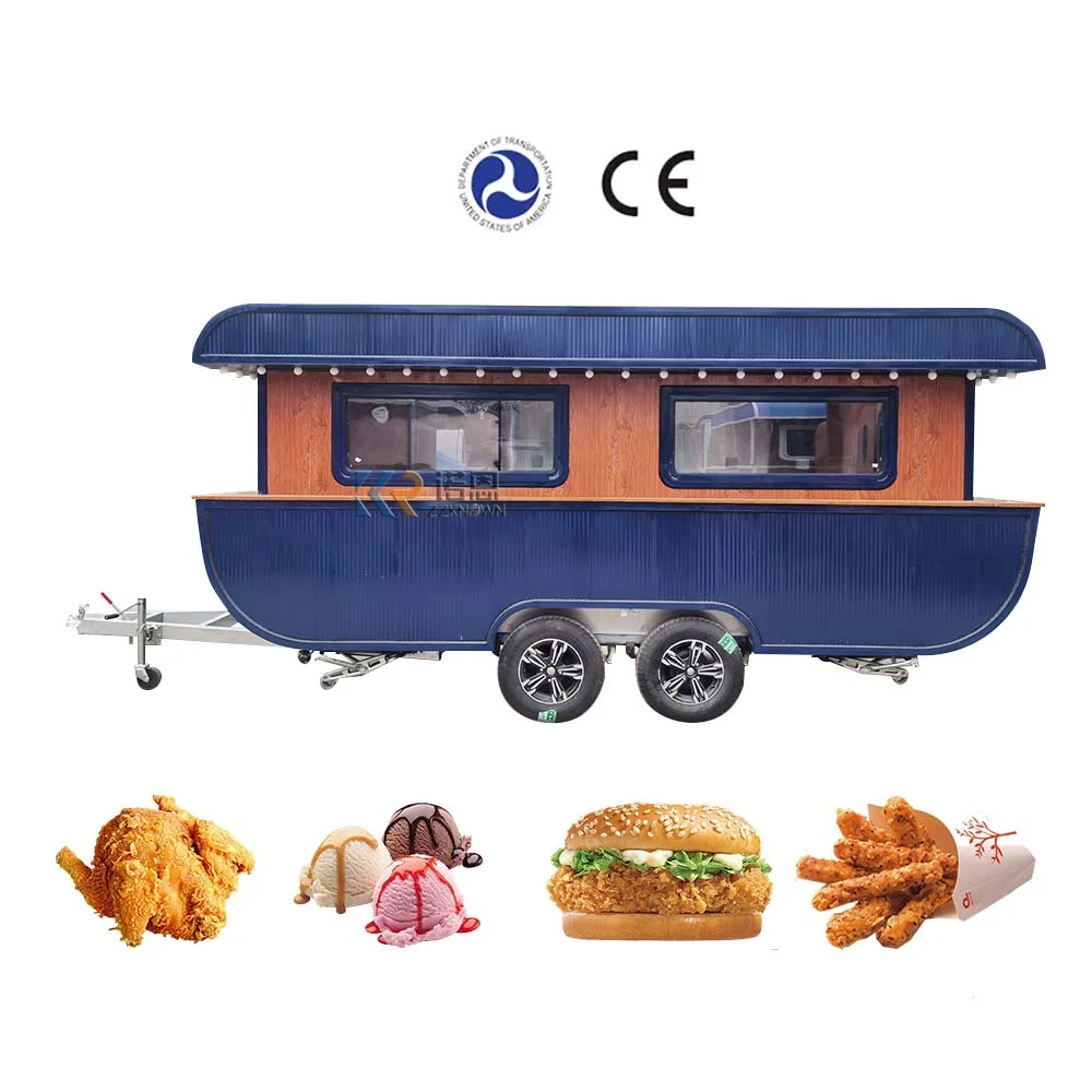 Europe Standard Food Truck Snack Vending Cart for Sale Street Food Cart Mobile Movable Food Kiosk Pizza