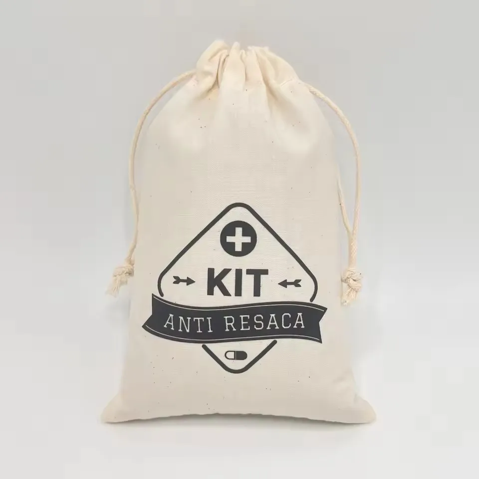 Lote de 10 Kits de Boda Antiresaca, Bolsas de Regalo para Fiestas, Bolsas de Almacenamiento, Bolsas de Algodón, Kits de Primeros Auxilios, Kits para la Resaca de la Cruz Roja