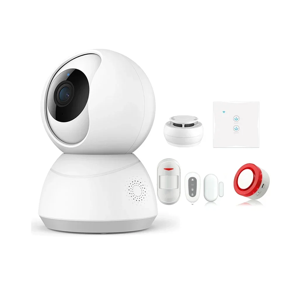 

Tuya Wireless Smart Home Security Alarm System Kit with 1080P Camera