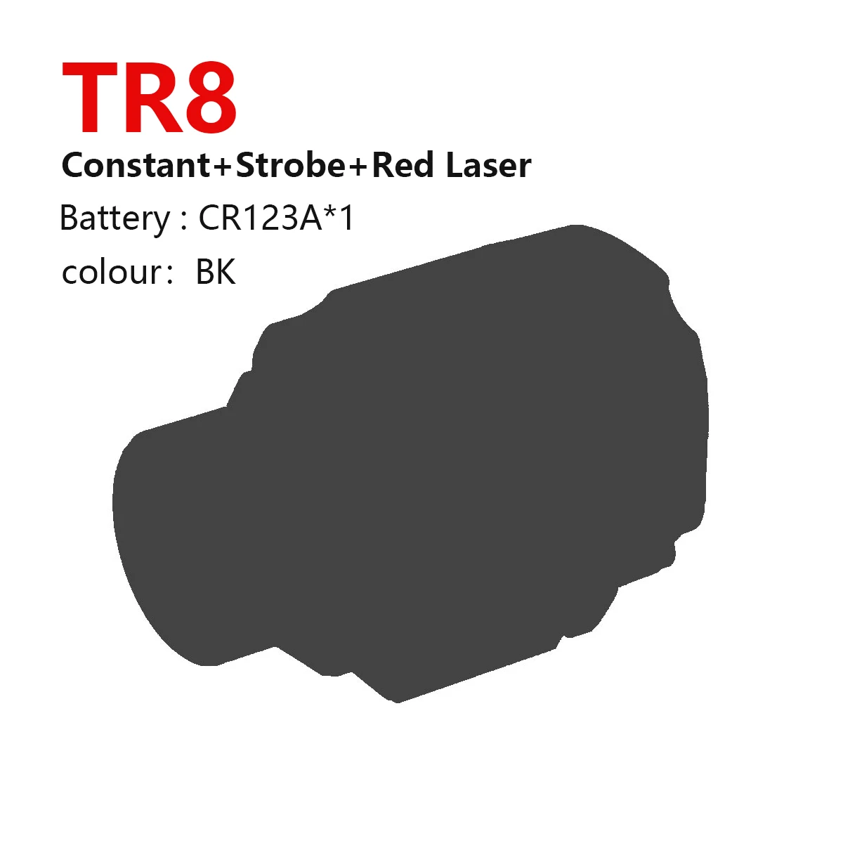 Taktisches TR8 TR7 TR1 TR4 LED-Waffenlicht Scout Red Laser Sight for Pistol Glock HK USD 1911 Strobe Flashlight Rifle Rapid Fire