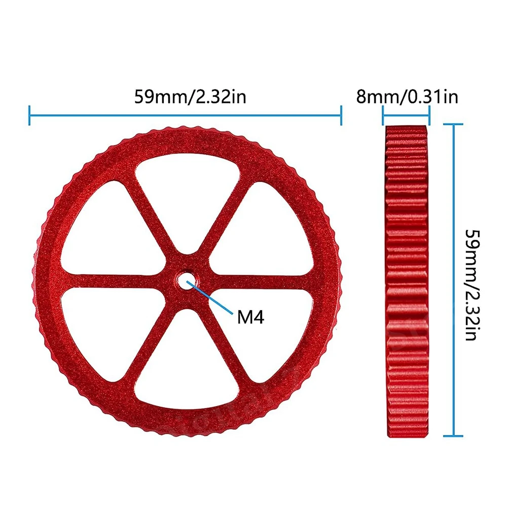 2Pcs Aluminum Hand Twist Leveling Nut for Ender 3/3 X, Ender 5/5 plus/ 5 pro, CR-10/10S 3D Printer Hot Bed