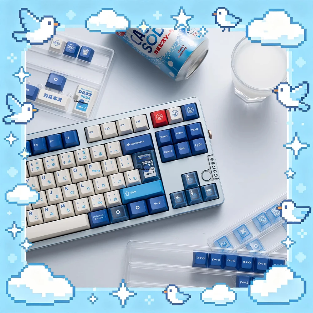 

PBTfans Calkis PC Keycaps PBT Kerr Bond Thermal Sublimation Keyboard Keycaps Original Factory Highly Customized PC Accessories