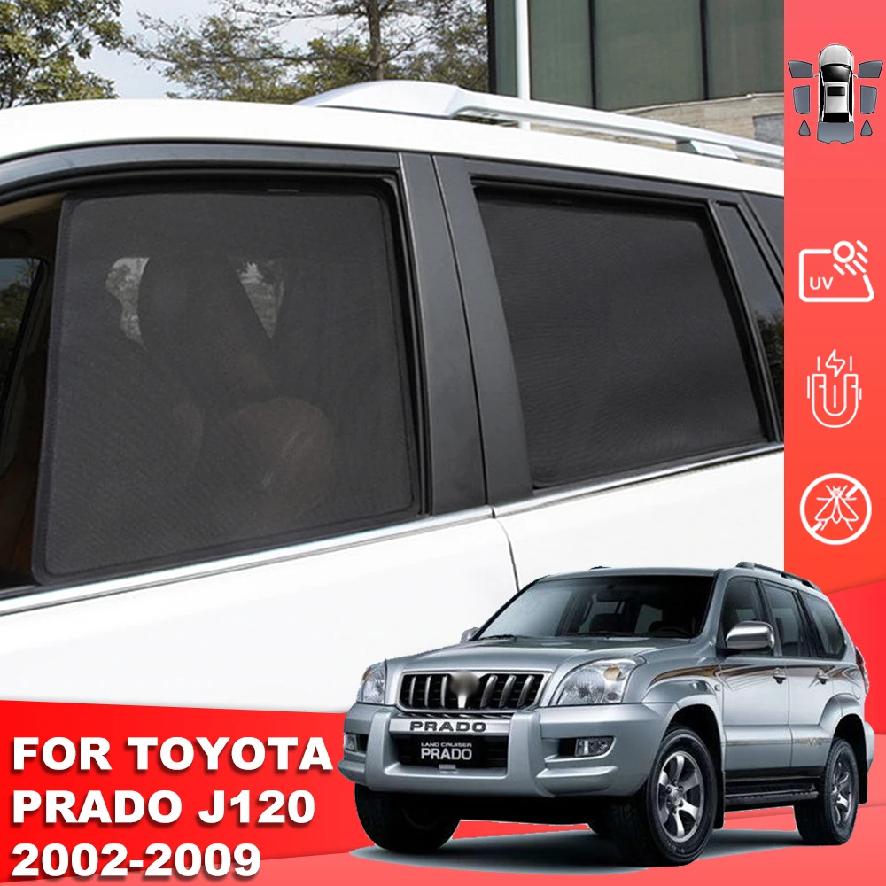 

For Toyota LAND CRUISER PRADO J120 2002-2009 Magnetic Car Sunshade Front Windshield Curtain Rear Side Baby Window Sun Shade