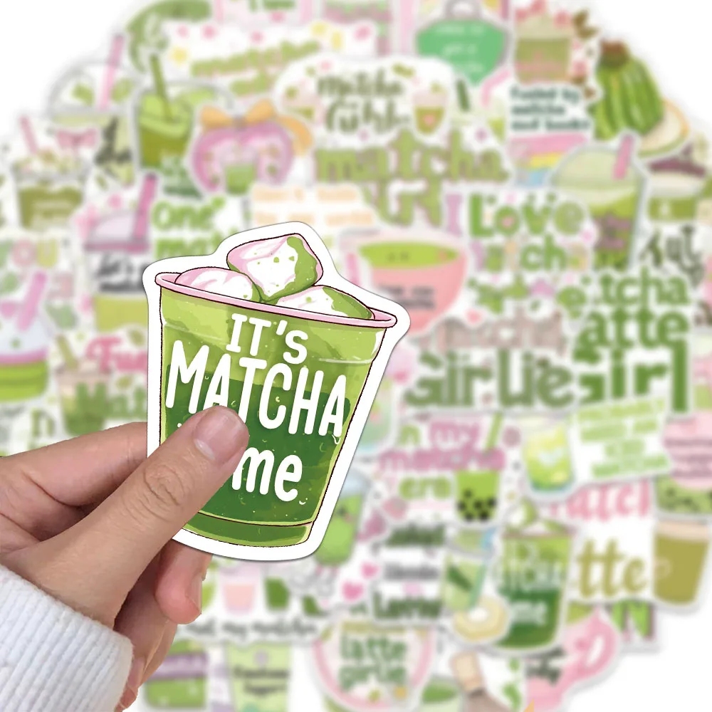 50PCS Creative Matcha Personalized Stickers Phone Case Decoration DIY Notebook Water Cup Waterproof Stickers
