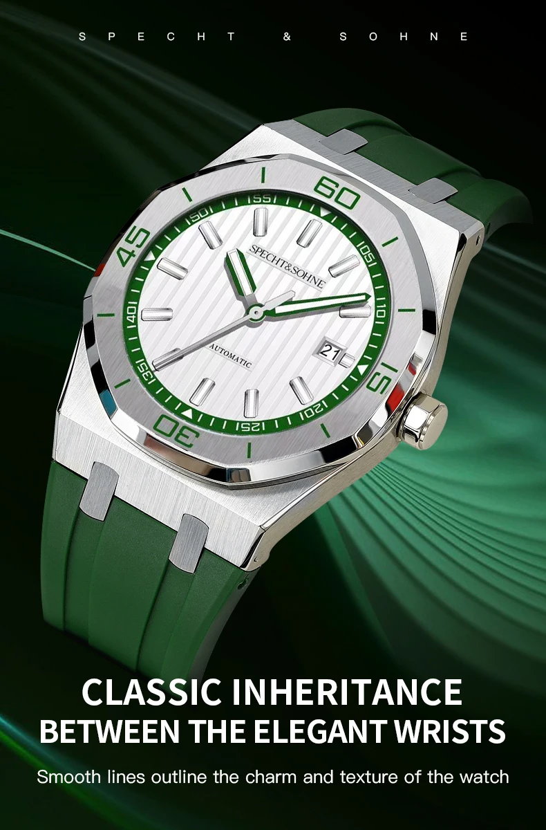 Specht&Sohne New Classic Men's Watch 50M Waterproof Luminous Sapphire Crystal Blue Automatic Mechanical Watches Reloj Hombre S31de3564fdd248f4828d3c7edacda33cW