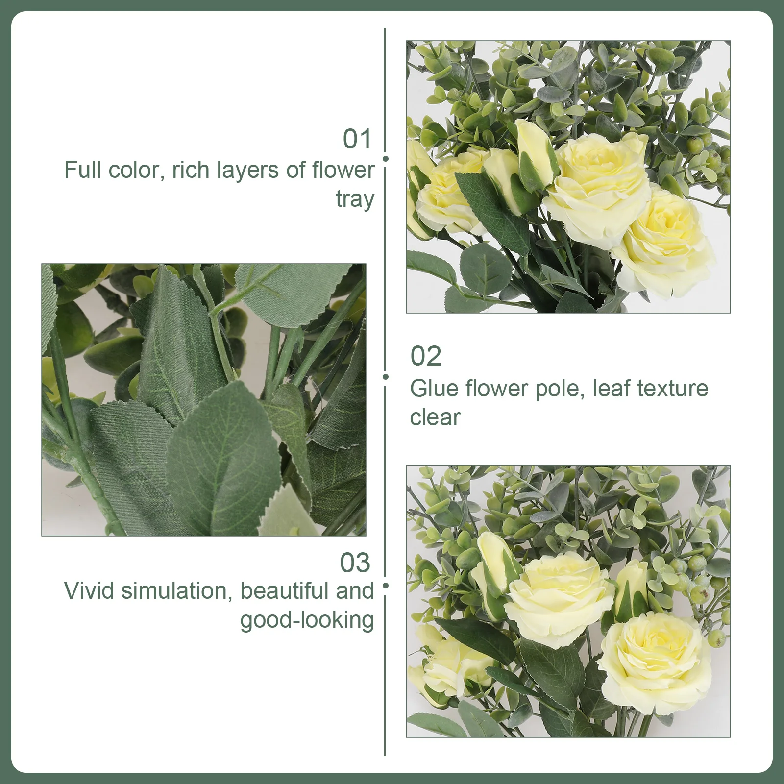 

Artificial Wedding Bouquet Simulation Faux Flowers Supplies Fake Rose Bride Prop