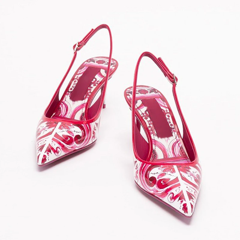 

Новые сандалии на высоком каблуке из овчины с принтом, женская обувь Zapatos Mujer