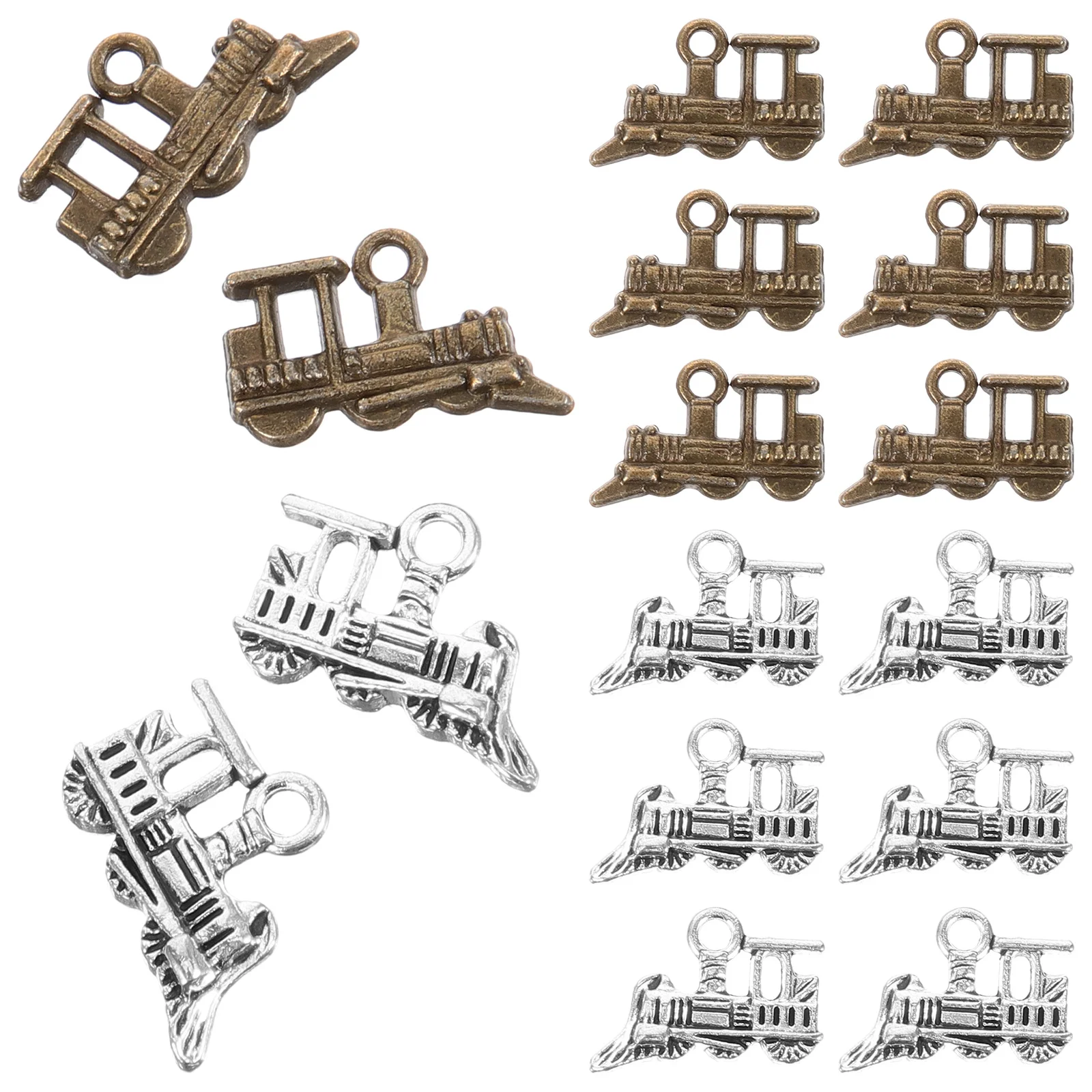 

60Pcs Alloy Train Pendant Retro DIY Jewelry Charm Pendants for Necklace Bracelet Keychain Making Accessories Alloy Pendant Charm