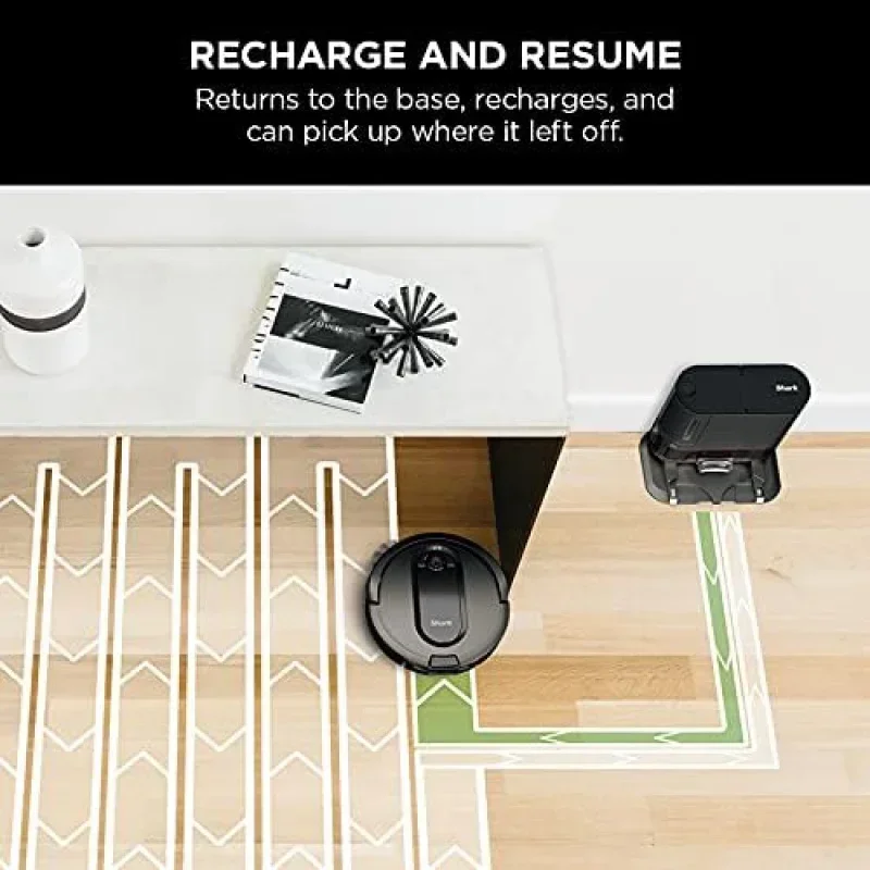 QWShark AV911S EZ Robot Vacuum with Self-Empty Base,Bagless,Row-by-Row Cleaning,Perfect for Pet Hair,Compatible with Alexa,Wi