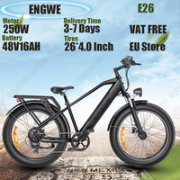 ENGWE E26 E-bike 250W 48V16AH Hydraulic Brakes City Electric Bicycle 26*4.0 Inch Fat Tire Adult Mountain Snow Electric Bike