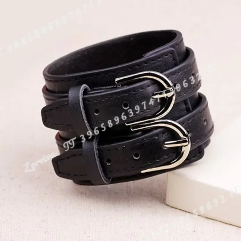 Vintage Punk Style Leather Bracelets For Men Fashion Rock Retro Cowhide Hand Made Braided Bracelet Gift For Friend