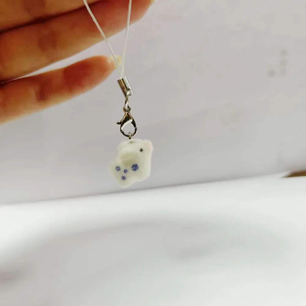 Cute Resin Flocking Mini Pig Lovely Multi-color Animal Pendant Fluffy Cartoon Style Phone Lanyard Backpack Decoration