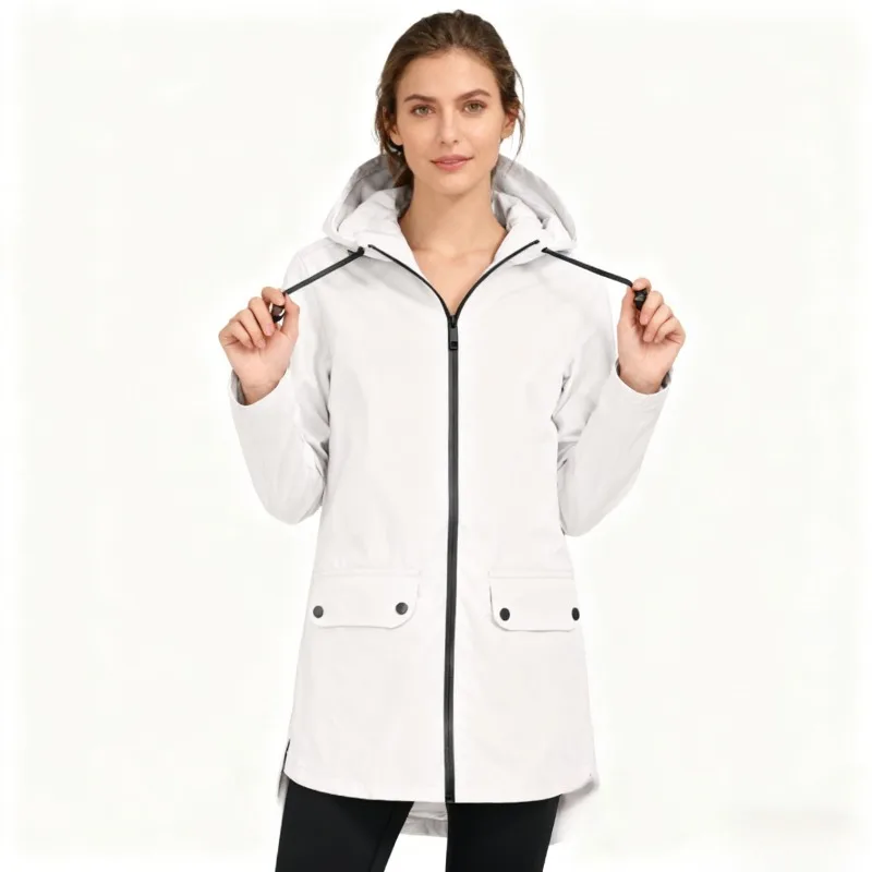 

Женская ветровка на молнии и капюшоне, легкая уличная ветрозащитная куртка, тонкая многослойная верхняя одежда для пеших прогулок и повседневной одежды