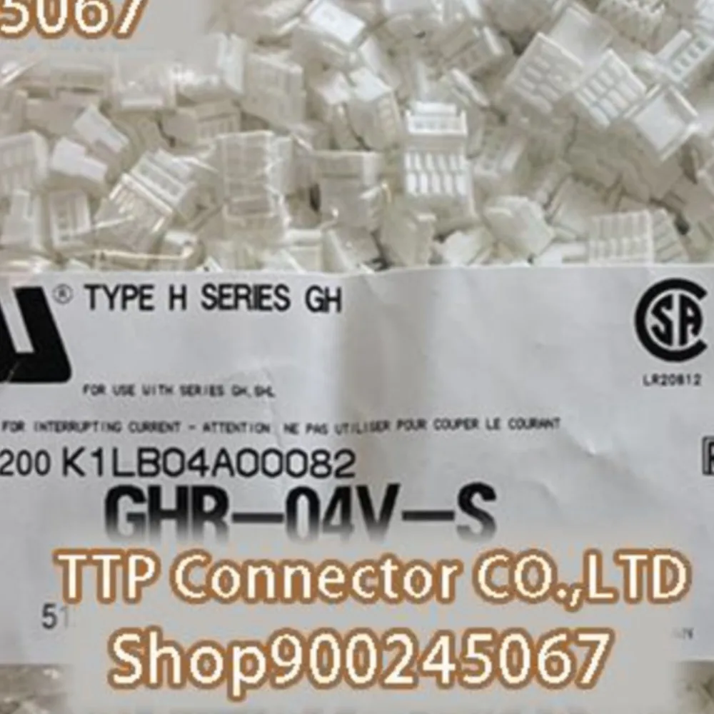 100pcs/lot Connector GHR-04V-S  Plastic shell 4P 1.25MM Leg width 100% New and Origianl