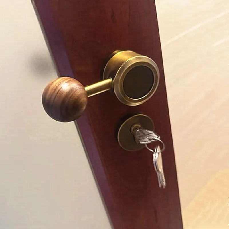 

Бесшумный защитный дверной замок из цинкового сплава, золотые дверные замки для спальни, разделенный механический замок в стиле ретро, высококачественная бытовая фурнитура