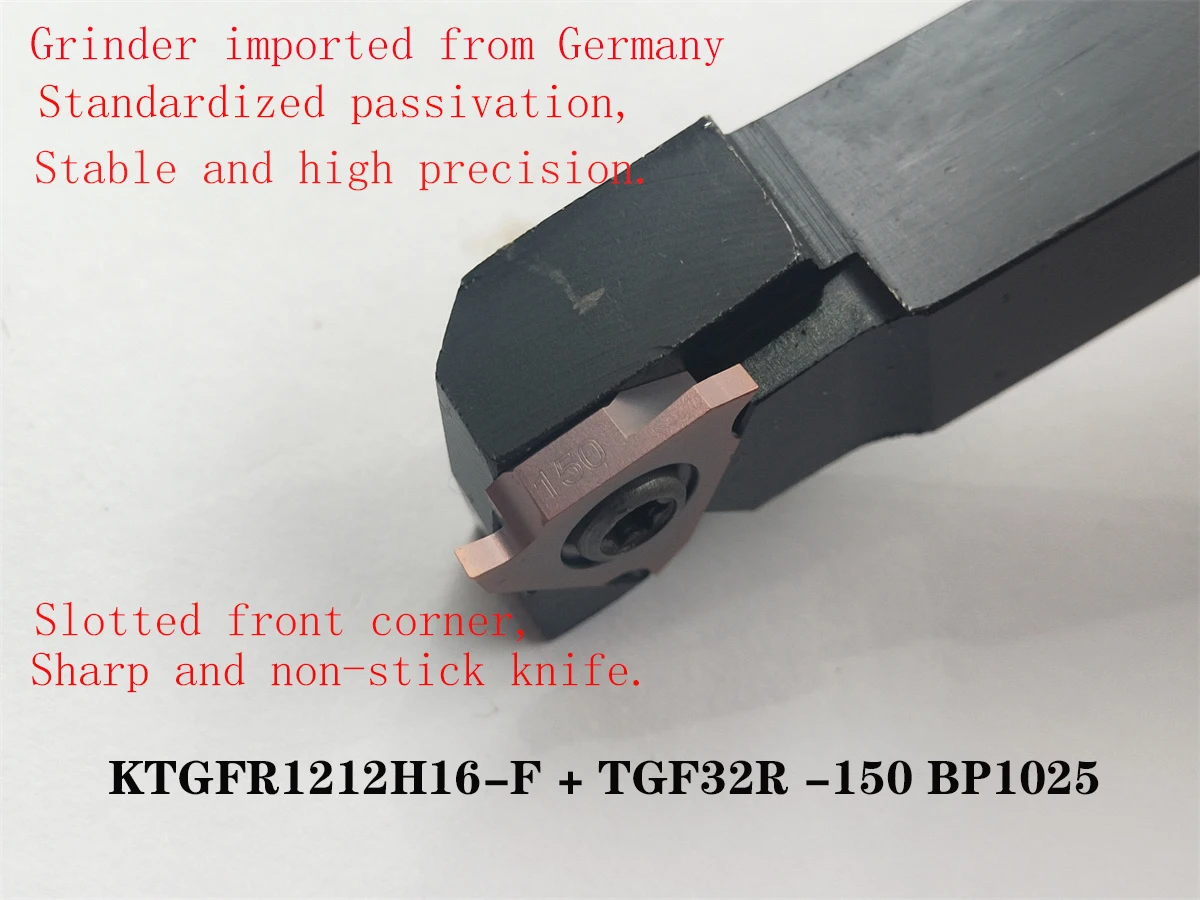 

1x KTGFR1212H16-F + Triangular grooving 1Pcs TGF32R 150 BP1025 CNC Shallow Grooving 1.5mm