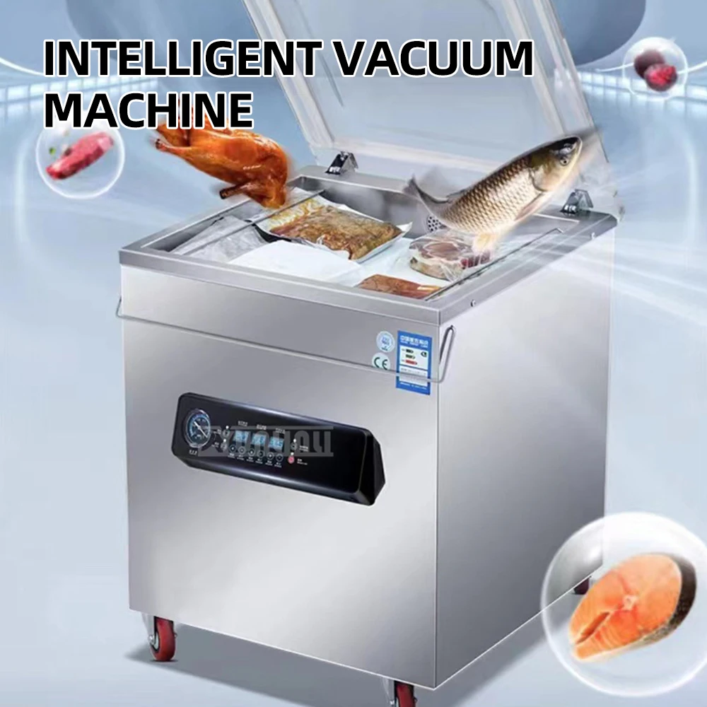 Коммерческий вакуумный упаковщик для влажной и сухой уборки, автоматическая вакуумная машина для пищевых продуктов, упаковочная машина двойного назначения, упаковщик пакетов
