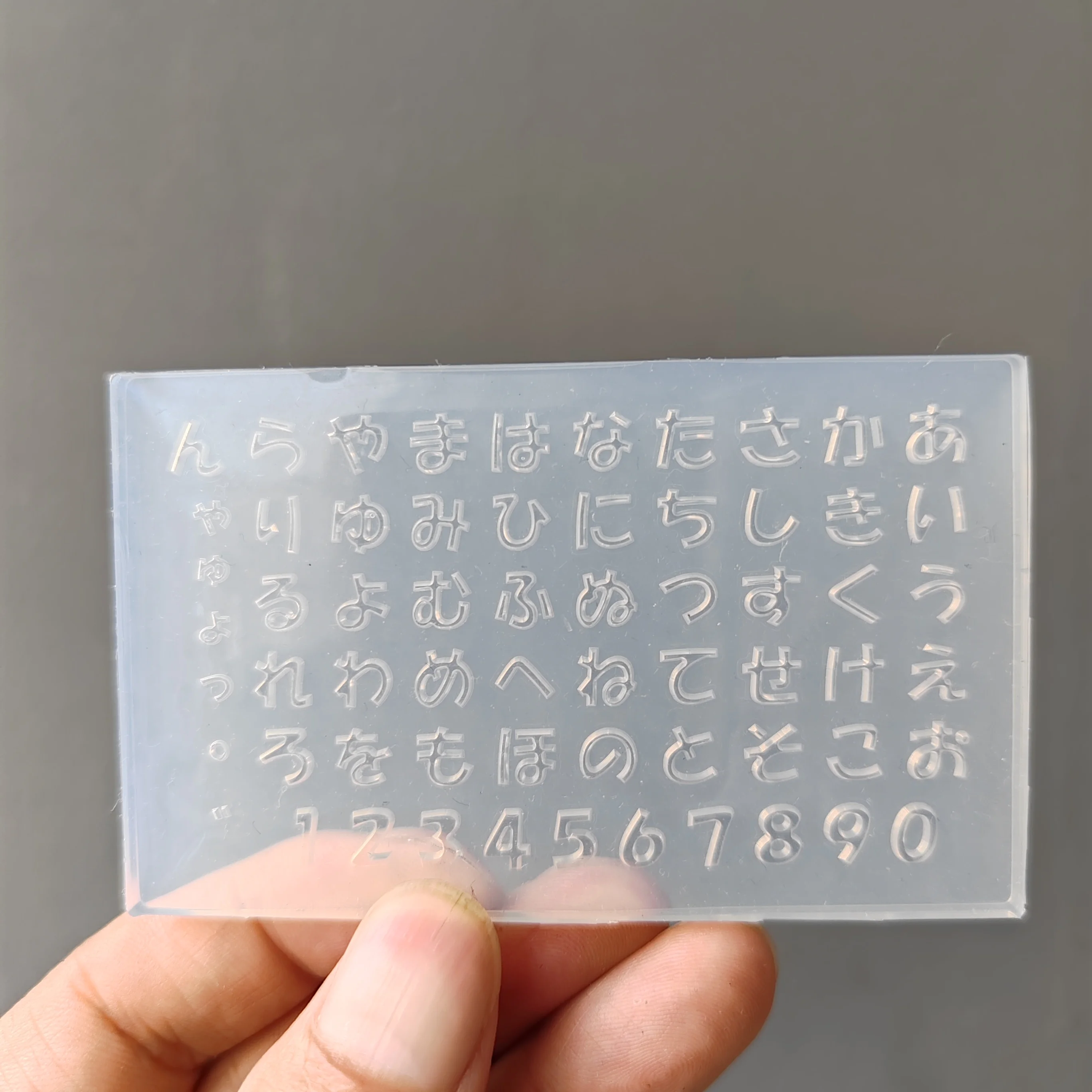 High Transparency DIY Japanese Hiragana Katakana English Japanese Alphabet Kana Number Silicone Nail Carving Mold Nail Supplies