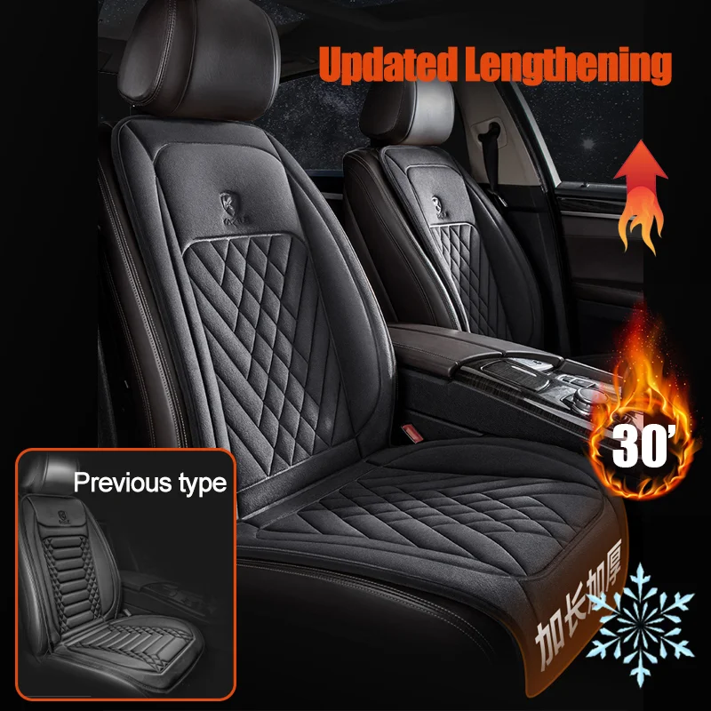 

12-24V Warmer Winter Seat Heating Pads Flannel Lengthen Car Heated Seat Cushion Universal Auto Seat Heater Cover Car Accessories