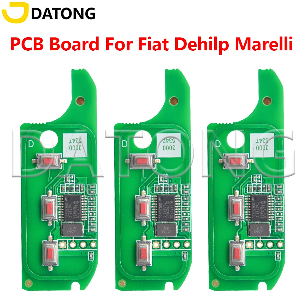 

Datong World Car Remote Key Replace PCB Board For Fiat Dehilp Marelli BSI System 433.92 ASK PCF7946 Chip Replace Smart Key PCB