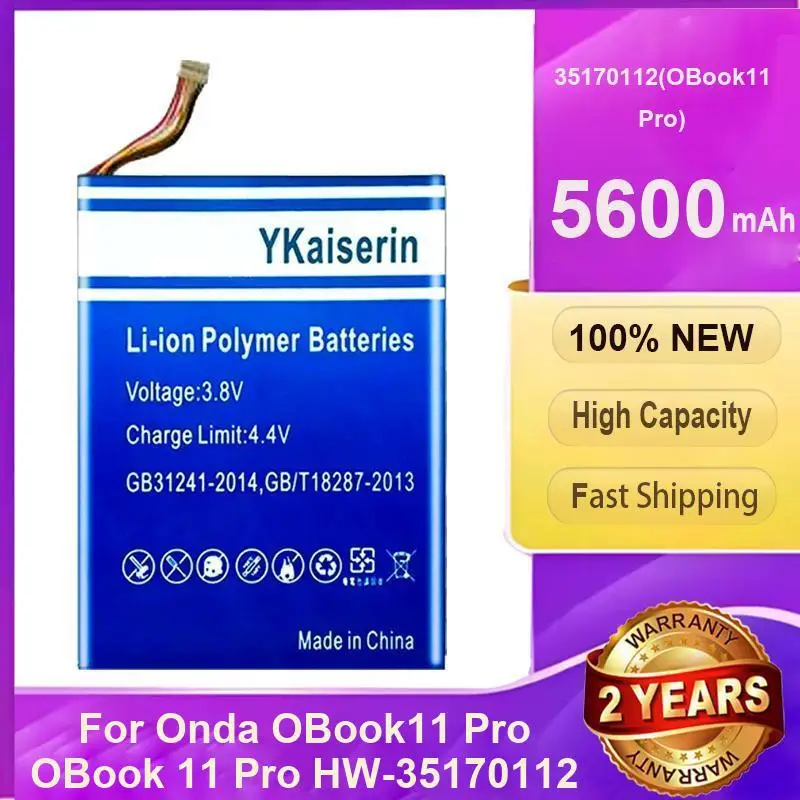Tablet Battery 5600mAh For Onda Obook 11 Pro Obook 11 Pro HW-35170112 35170112 OBook11 Reliable Power Strong Compatibility