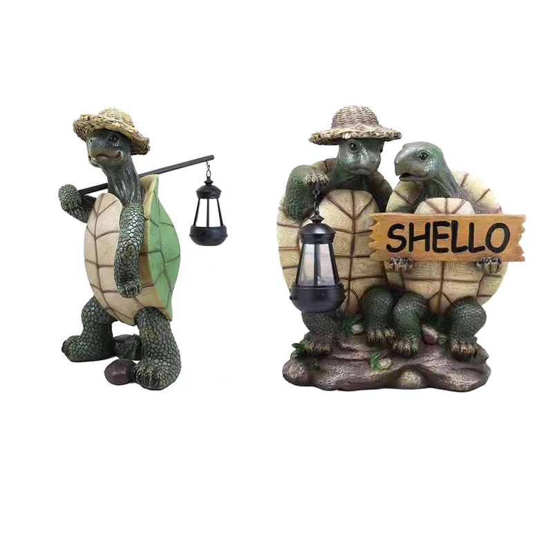 

Tortoise Sculpture Art Turtle Statue Craft Ornaments Garden Animal Resin Figurine Decoration Outdoor Yard Home Spring Decoration