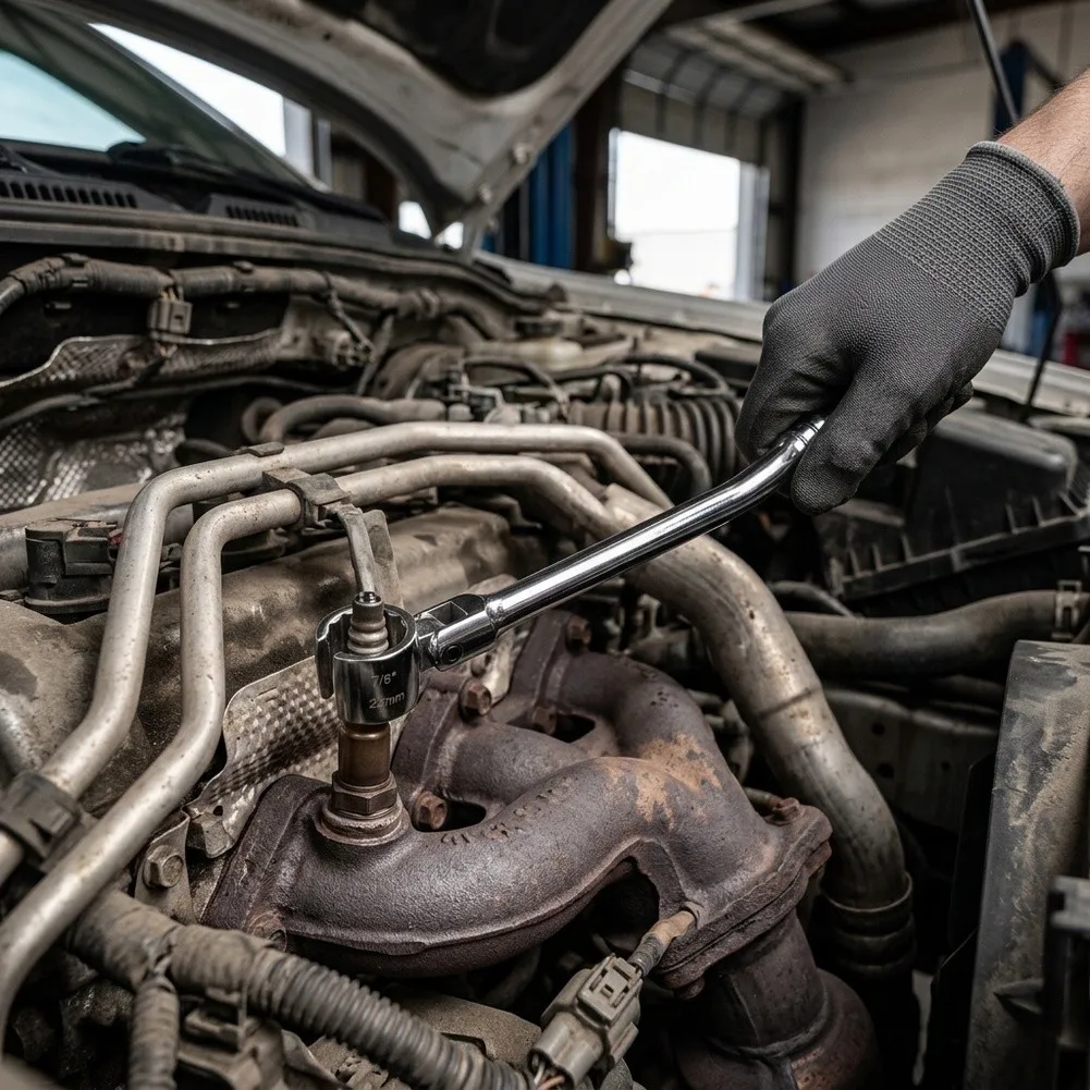 Easy To Use Wrench Tool 22mm Socket Wrench 180-degree Rotation Feature Ergonomically Curved Handle Clear Easy-to-read Markings