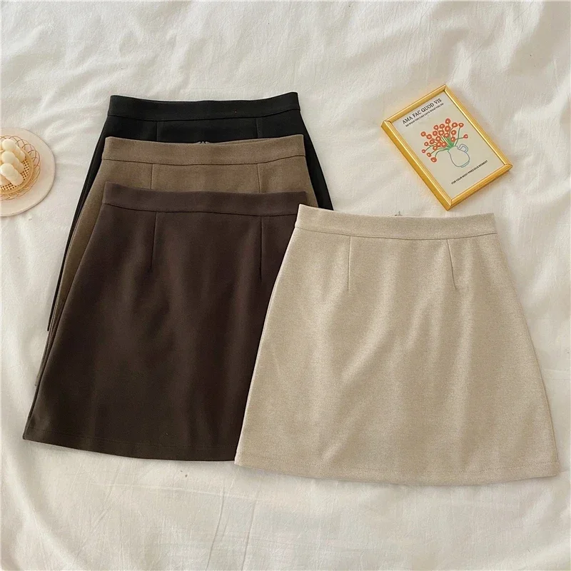 Mini Skirts Women Pure A-line Sexy Prevalent Daily Minimalist Summer Basic Preppy Street Style BF Newest Above Knee Ins Clothes
