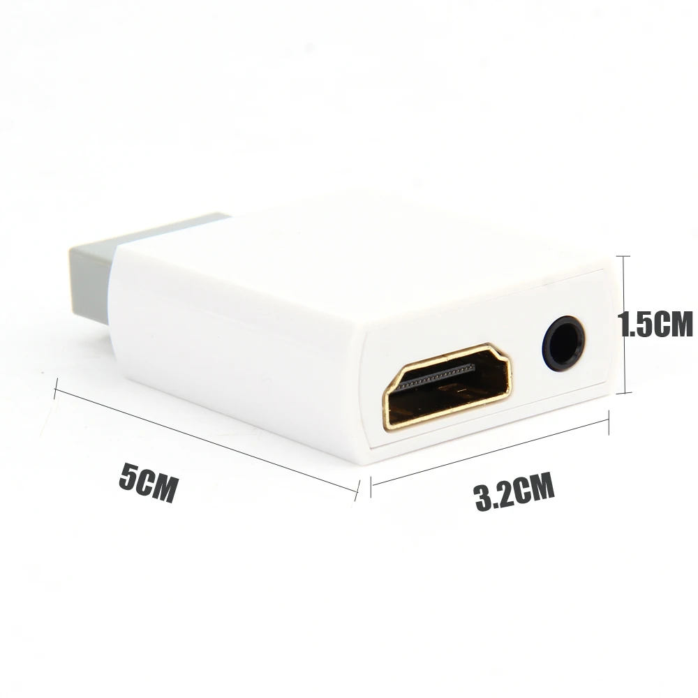 ขายส่งสำหรับ MAYFLASH สำหรับ Wii HD Adapter Converter 720P/1080P 3.5มม.สำหรับ HDTV