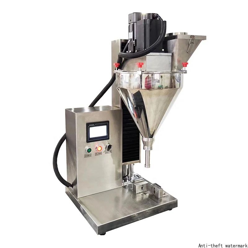 Table Top Semi-automatic Small Jar Bottle Screw Cosmetic Powder Spices Filling Machine