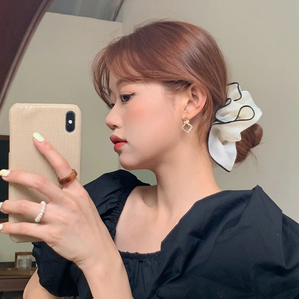 

2Pcs Girls Women Mesh Hair Scrunchies Elastic Hair Rings Durable for Birthday Party Wedding Daily Use Head Tie