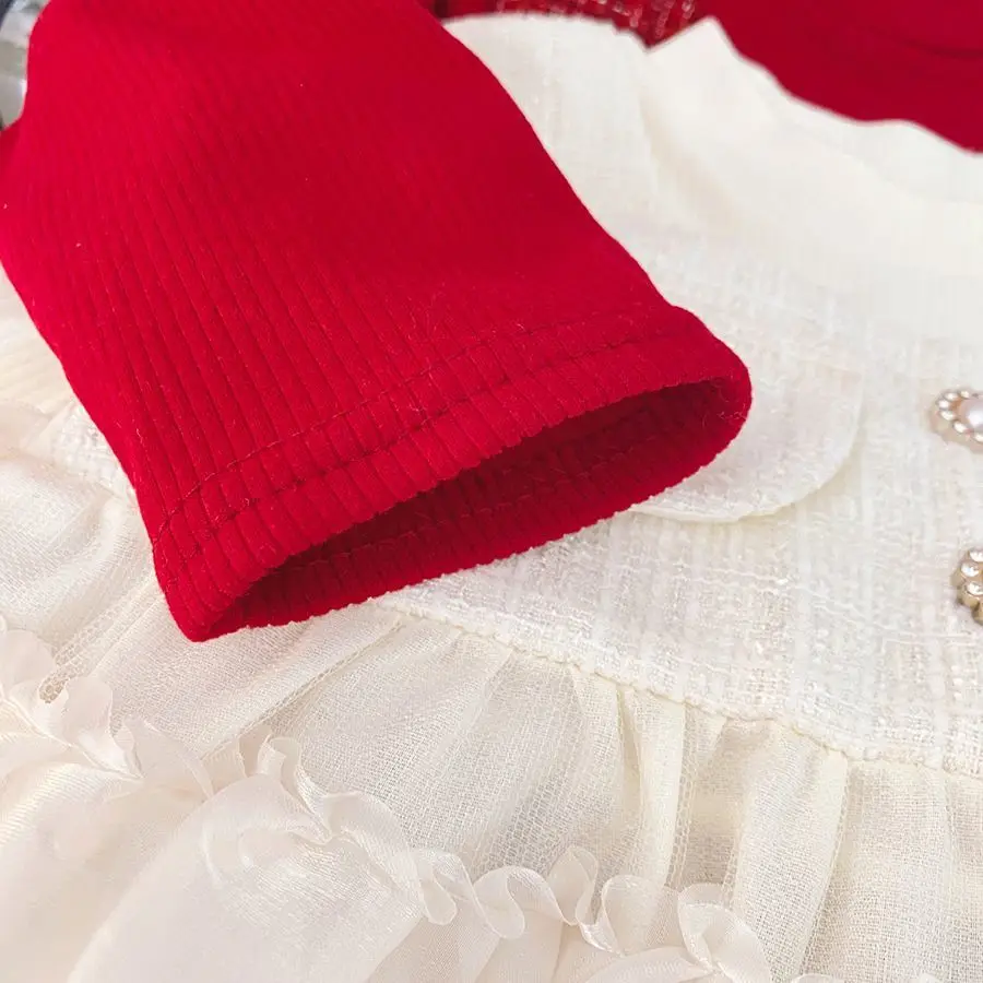 Girls' Dress Spring and Autumn New Style Western Children's Cake Skirt Girls' Fragrant Wind Mesh Princess Skirt