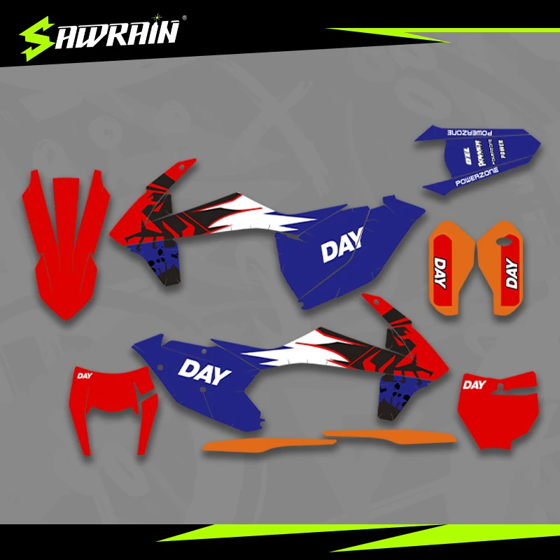 

Мотоциклетные графические фоны Sawrain, наборы наклеек для KTM EXC XCW SXF 16-18SXF 17-19EXC 003