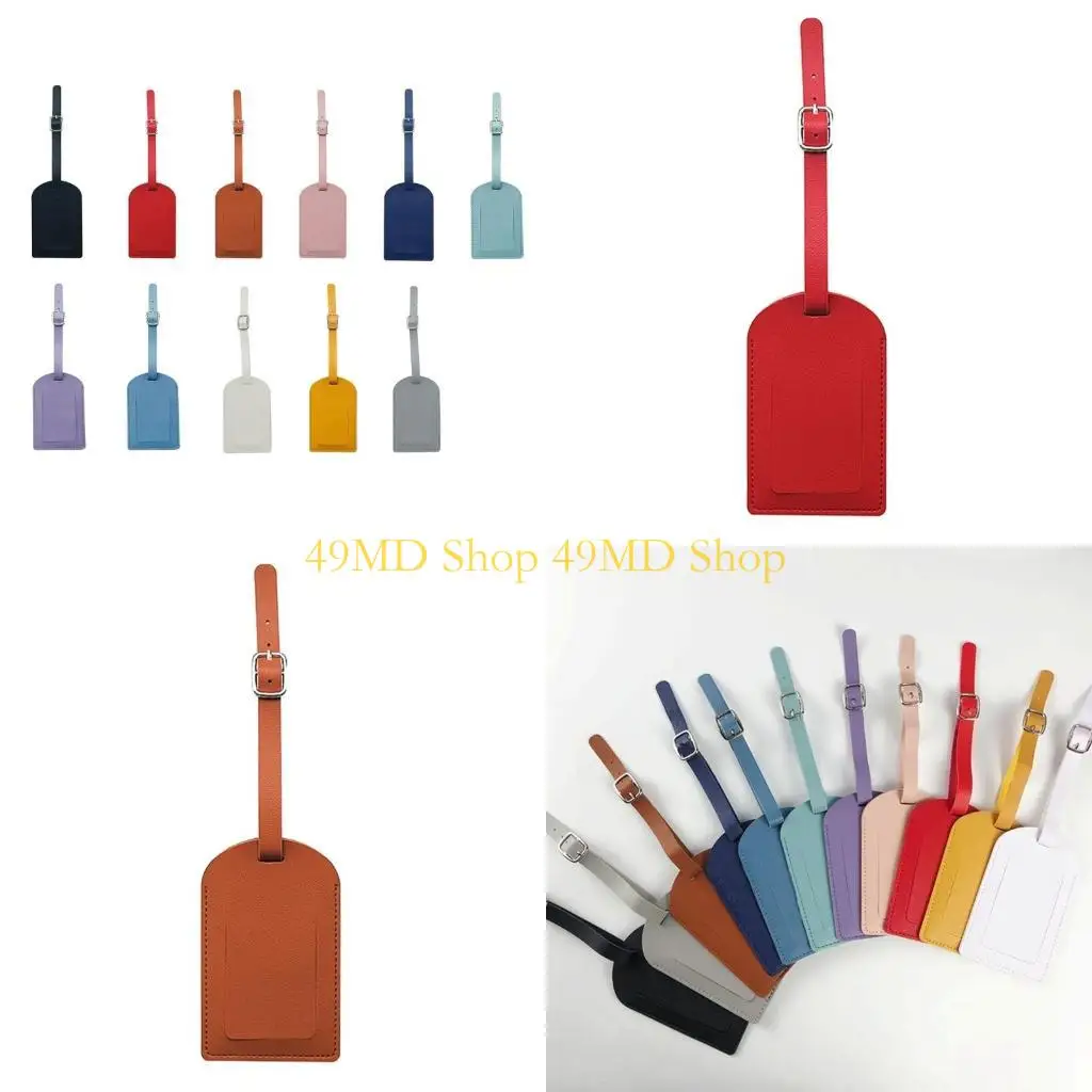 49md PU PULATURA Bagagem couro Tag Tags Tags mal