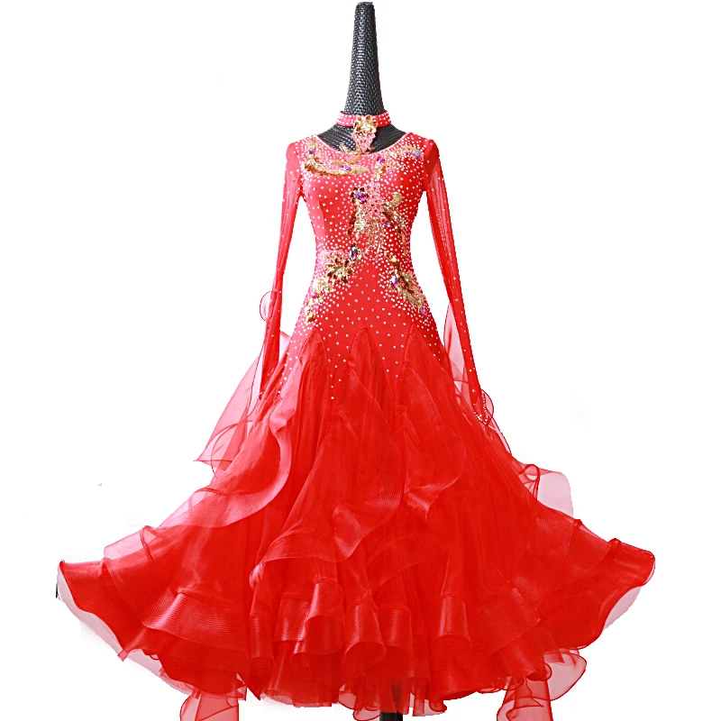 

Ballroom Dance Competition Dresses Dance Costumes Waltz Dress For Dancing Clothes Dance Wear Dress Rumba Standard Ballroom Dress