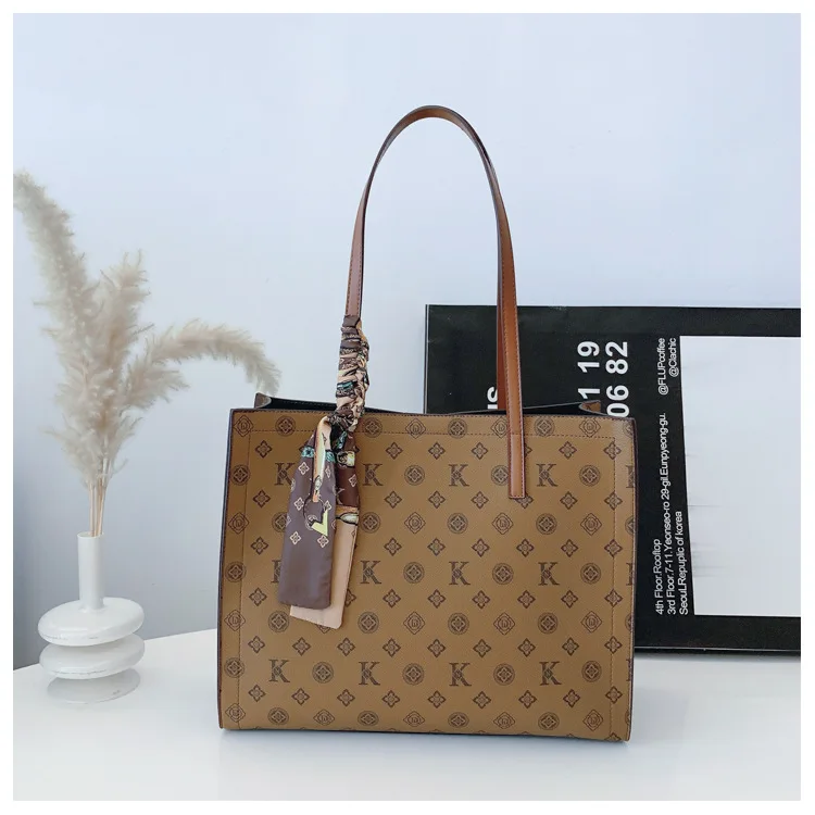 Просторная сумка-тоут с винтажным принтом для женщин, большая вместительная сумка через плечо, модная сумка через плечо в стиле ретро ​