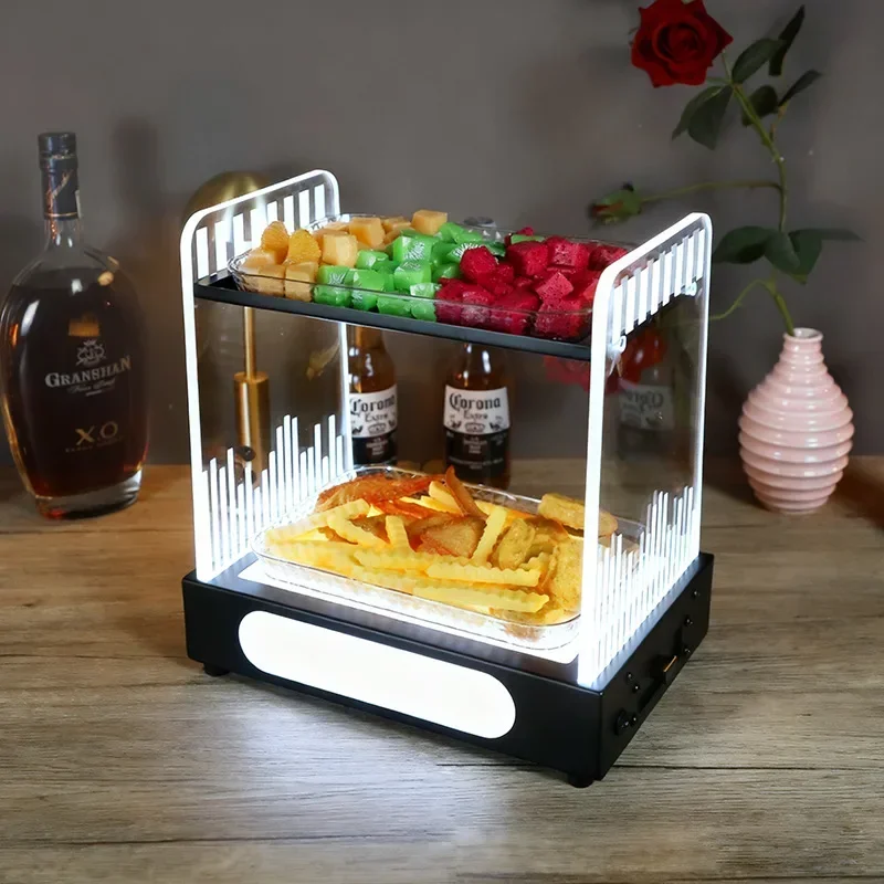 Bar KTV luminous fruit plate rack, multi-layer snack rack for fruit plate, two-layer creative fruit plate snack plate rack