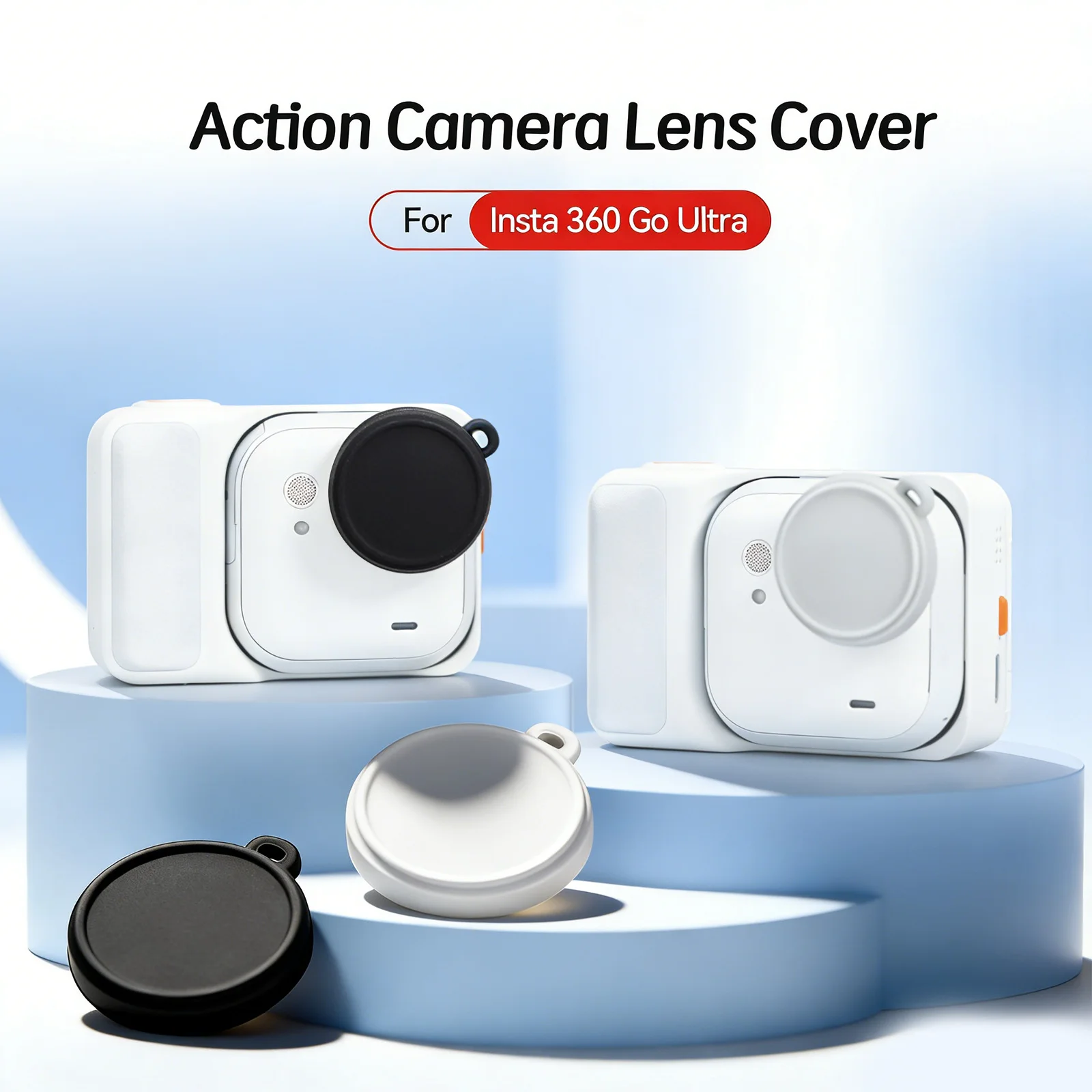 For Insta 360 Go Ultra Lens Cover, Soft Silicone Anti Scratch Dust Proof Protective Cap Camera Accessories