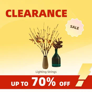 Clearance_AmmToo 20 bombillas LED luces de rama alimentadas por batería ramita de sauce rama iluminada luces decorativas artificiales DIY creativo