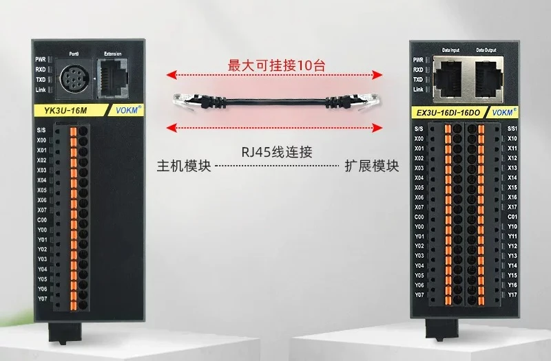 FX3U pulse programmable controller MT PLC industrial control board, expandable controller